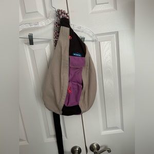 KAVU Rope Bag - Sling Pack for Hiking, Camping, and Commuting  Gray, Purple